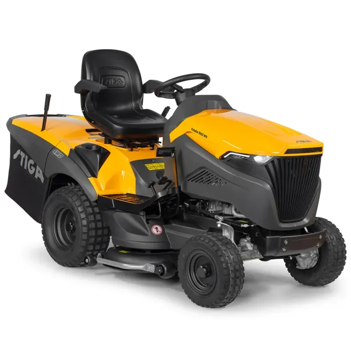 Stiga 4WD ESTATE 9102 WX – Trattorino tosaerba – Cambio idrostatico – Cesto di raccolta