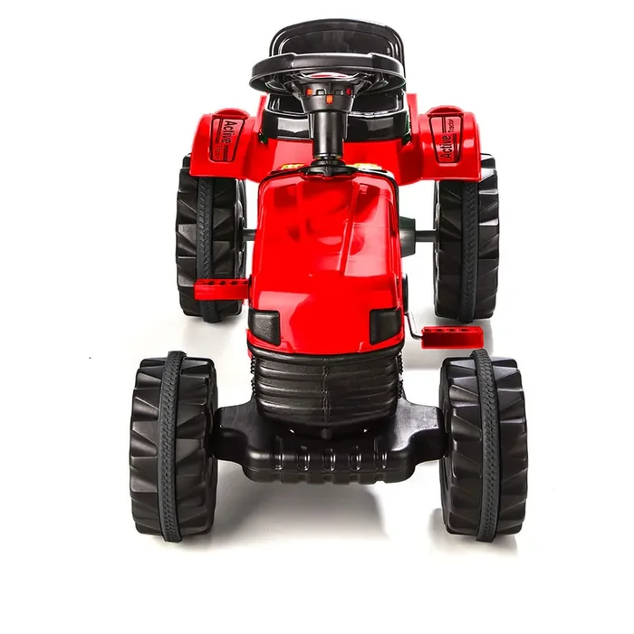 Trettraktor mit aktivem Traktorschaufelbagger