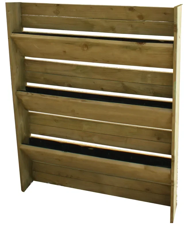 Vertikaler Gemüsebehälter aus Holz 3 Behälter 80x17x120 cm Bauer