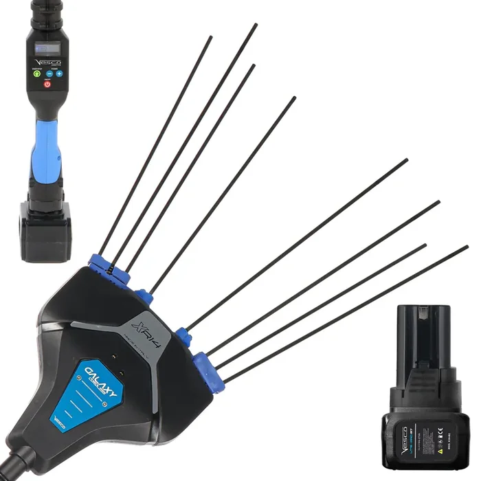 VESCO GALAXY XR14F.1 – Abbacchiatore con batteria a litio – Asta fissa 250cm – 14.4V 6Ah