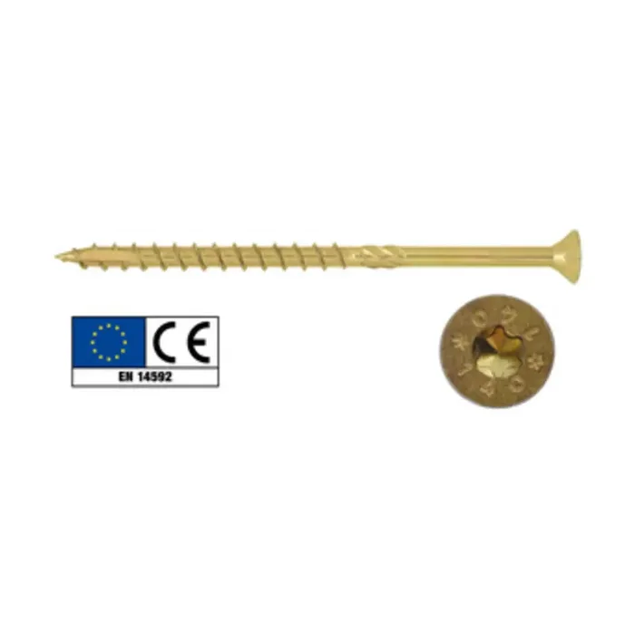 VITI PORTANTI PER LEGNO TESTA SVASATA PIANA TORX 6,0X120 MM DA 10 PZ IN SC