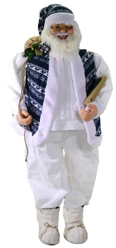 Weihnachtsmann Marionette H152 cm Adami Weiß und Blau