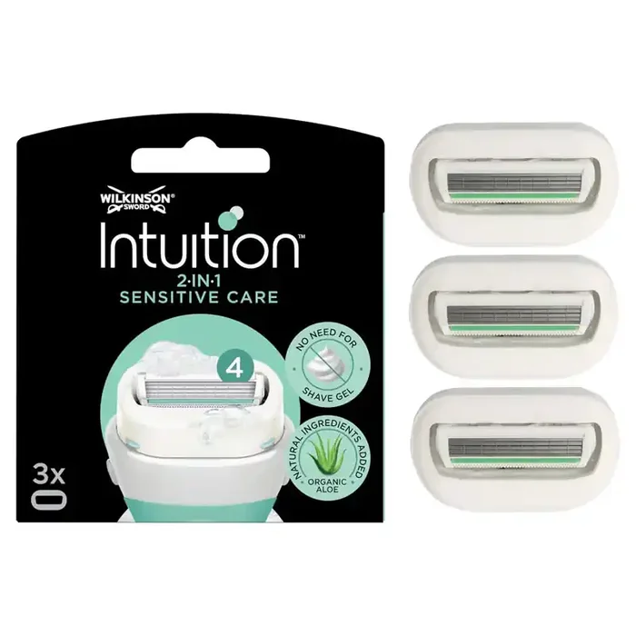 WILKINSON INTUITION Lamette di ricambio 4 lame con sapone vegano – 3 pezzi